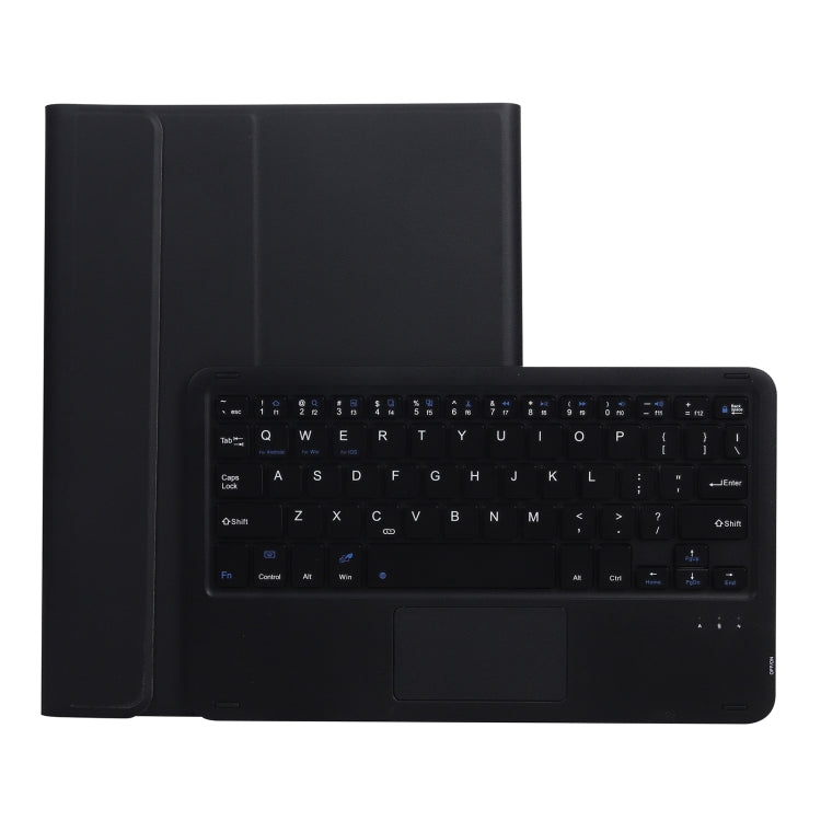 A07B-A Étui en cuir avec clavier Bluetooth à capuchons carrés et texture en peau d'agneau et commande tactile pour iPad, pour iPad 9.7 2018 & 2017 / Pro 9.7 pouces / Air 2, pour iPad Pro 10.5 pouces / 10.2 2021 & 2020 & 2019 / Air 3