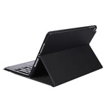 A07B-A Étui en cuir avec clavier Bluetooth à capuchons carrés et texture en peau d'agneau et commande tactile pour iPad, pour iPad 9.7 2018 & 2017 / Pro 9.7 pouces / Air 2, pour iPad Pro 10.5 pouces / 10.2 2021 & 2020 & 2019 / Air 3