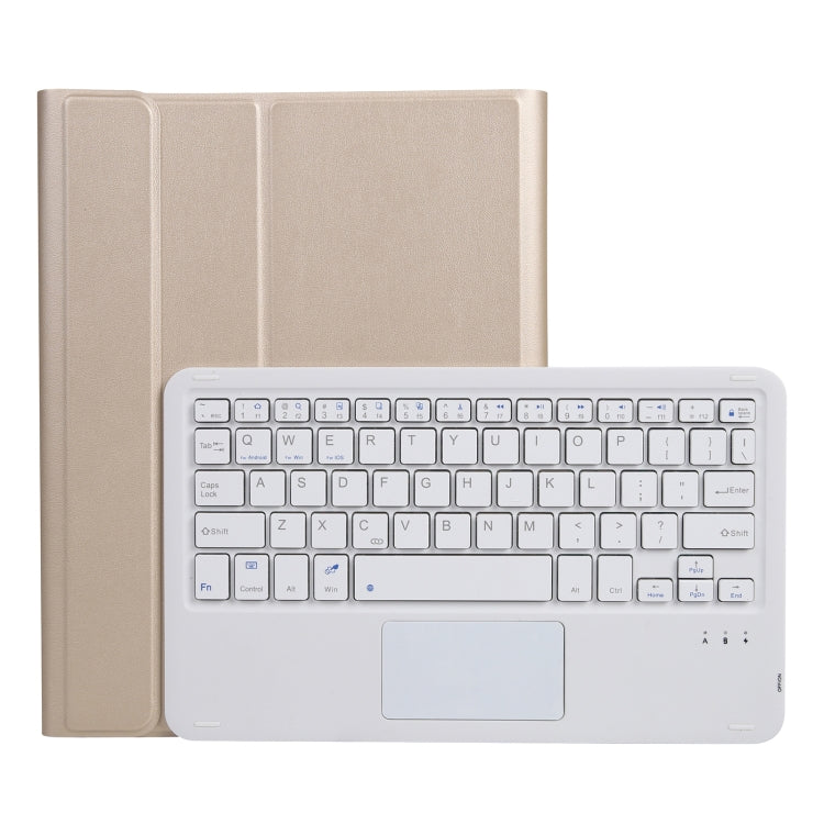 A07B-A Étui en cuir avec clavier Bluetooth à capuchons carrés et texture en peau d'agneau et commande tactile pour iPad, pour iPad 9.7 2018 & 2017 / Pro 9.7 pouces / Air 2, pour iPad Pro 10.5 pouces / 10.2 2021 & 2020 & 2019 / Air 3