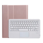 A07B-A Étui en cuir avec clavier Bluetooth à capuchons carrés et texture en peau d'agneau et commande tactile pour iPad, pour iPad 9.7 2018 & 2017 / Pro 9.7 pouces / Air 2, pour iPad Pro 10.5 pouces / 10.2 2021 & 2020 & 2019 / Air 3
