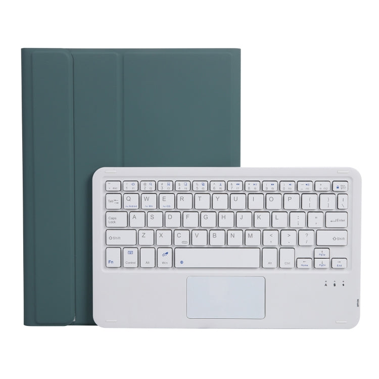 A07B-A Étui en cuir avec clavier Bluetooth à capuchons carrés et texture en peau d'agneau et commande tactile pour iPad, pour iPad 9.7 2018 & 2017 / Pro 9.7 pouces / Air 2, pour iPad Pro 10.5 pouces / 10.2 2021 & 2020 & 2019 / Air 3