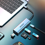 Station d'accueil multifonction amalink 95120D Type-C / USB-C vers SD/TF + 3 ports USB + PD 3.0, 95120D