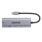 Hub multifonction amalink 95126 Type-C / USB-C vers double HDMI + 2 ports USB + PD 3.0, 95126