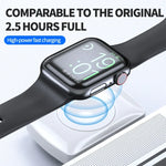 Chargeur sans fil double face JJT-997 pour écouteurs et montre, avec interface Type-C, compatible AirPods et Apple Watch.