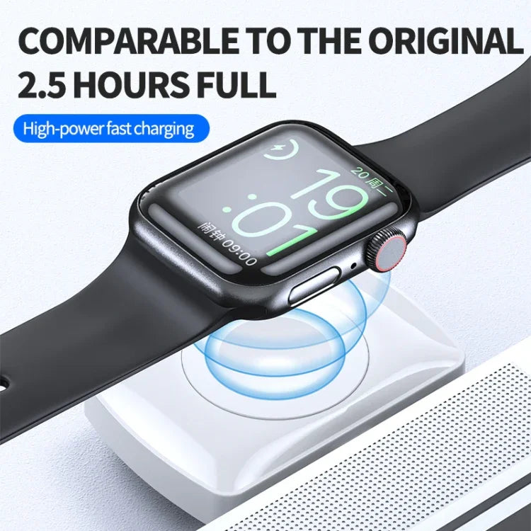 Chargeur sans fil double face JJT-997 pour écouteurs et montre, avec interface Type-C, compatible AirPods et Apple Watch.