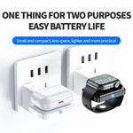 Chargeur sans fil double face JJT-997 pour écouteurs et montre, avec interface Type-C, compatible AirPods et Apple Watch.