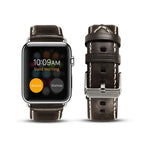 Bracelet de montre en cuir de vachette rétro huilé, pour Apple Watch Series, pour Apple Watch Series 5