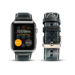 Bracelet de montre en cuir de vachette rétro huilé, pour Apple Watch Series, pour Apple Watch Series 5