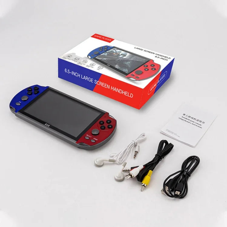 Console de jeu portable classique X16 avec écran de 6,5 pouces et 8 Go de mémoire, X16 8 Go 6,5 pouces