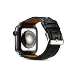 Bracelet de montre en cuir de vachette texture crocodile, pour Apple Watch Series, pour Apple Watch Series 5