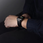 Bracelet de montre en cuir de vachette texture crocodile, pour Apple Watch Series, pour Apple Watch Series 5