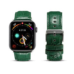 Bracelet de montre en cuir de vachette texture crocodile, pour Apple Watch Series, pour Apple Watch Series 5