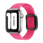 Bracelet de montre en silicone à boucle noire pour Apple Watch Series, 7 41 mm / 6&SE&5&4 40 mm / 3&2&1 38 mm