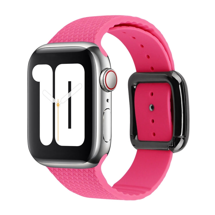 Bracelet de montre en silicone à boucle noire pour Apple Watch Series, 7 41 mm / 6&SE&5&4 40 mm / 3&2&1 38 mm