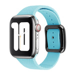 Bracelet de montre en silicone à boucle noire pour Apple Watch Series, 7 41 mm / 6&SE&5&4 40 mm / 3&2&1 38 mm