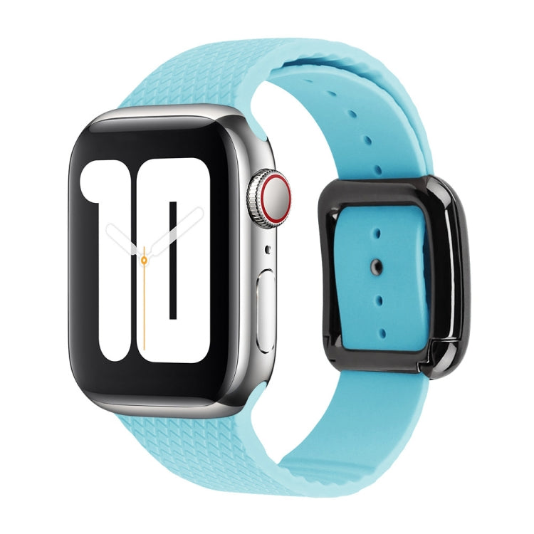 Bracelet de montre en silicone à boucle noire pour Apple Watch Series, 7 41 mm / 6&SE&5&4 40 mm / 3&2&1 38 mm