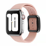 Bracelet de montre en silicone à boucle noire pour Apple Watch Series, 7 41 mm / 6&SE&5&4 40 mm / 3&2&1 38 mm
