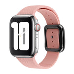 Bracelet de montre en silicone à boucle noire pour Apple Watch Series, 7 41 mm / 6&SE&5&4 40 mm / 3&2&1 38 mm