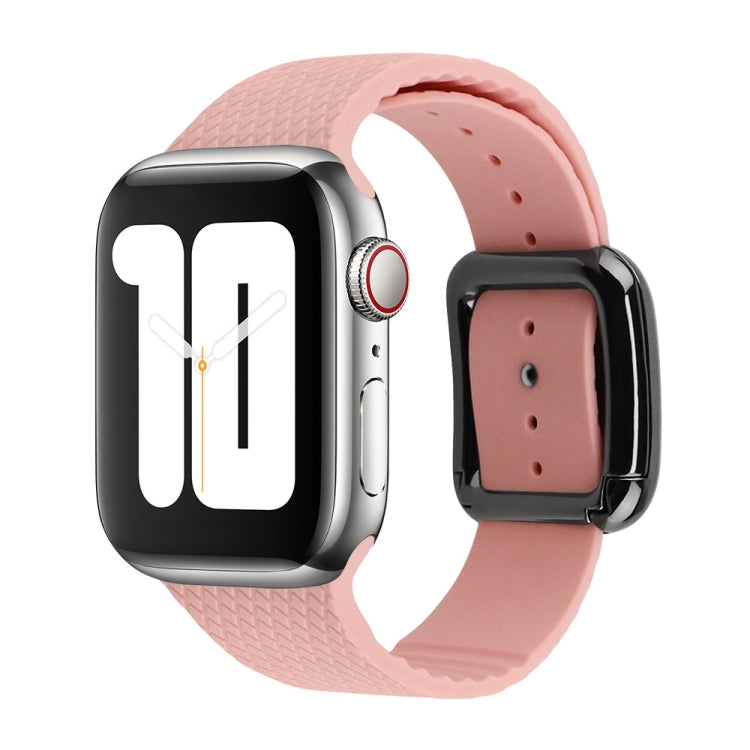 Bracelet de montre en silicone à boucle noire pour Apple Watch Series, 7 41 mm / 6&SE&5&4 40 mm / 3&2&1 38 mm