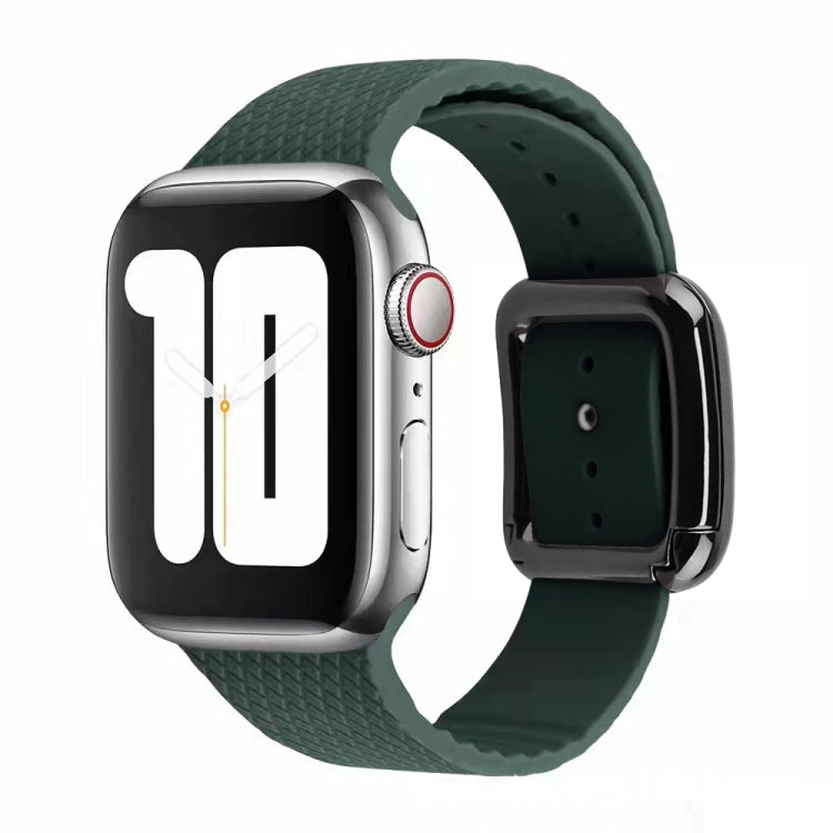 Bracelet de montre en silicone à boucle noire pour Apple Watch Series, 7 41 mm / 6&SE&5&4 40 mm / 3&2&1 38 mm