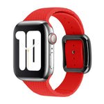 Bracelet de montre en silicone à boucle noire pour Apple Watch Series, 7 41 mm / 6&SE&5&4 40 mm / 3&2&1 38 mm
