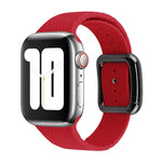 Bracelet de montre en silicone à boucle noire pour Apple Watch Series, 7 41 mm / 6&SE&5&4 40 mm / 3&2&1 38 mm