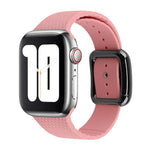 Bracelet de montre en silicone à boucle noire pour Apple Watch Series, 7 41 mm / 6&SE&5&4 40 mm / 3&2&1 38 mm