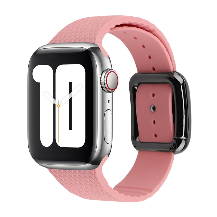 Bracelet de montre en silicone à boucle noire pour Apple Watch Series, 7 41 mm / 6&SE&5&4 40 mm / 3&2&1 38 mm