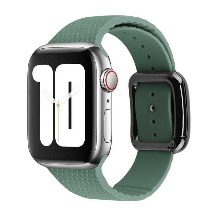 Bracelet de montre en silicone à boucle noire pour Apple Watch Series, 7 41 mm / 6&SE&5&4 40 mm / 3&2&1 38 mm