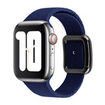 Bracelet de montre en silicone à boucle noire pour Apple Watch Series, 7 41 mm / 6&SE&5&4 40 mm / 3&2&1 38 mm