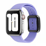 Bracelet de montre en silicone à boucle noire pour Apple Watch Series, 7 41 mm / 6&SE&5&4 40 mm / 3&2&1 38 mm