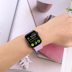 Bracelet de montre en silicone à boucle noire pour Apple Watch Series, 7 41 mm / 6&SE&5&4 40 mm / 3&2&1 38 mm