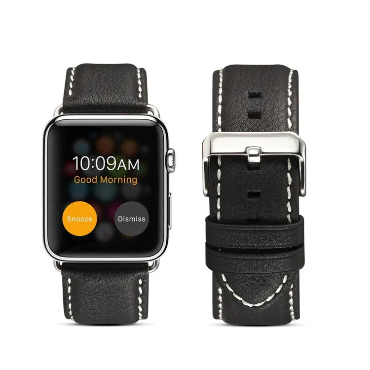 Bracelet de montre en cuir véritable, respectueux de l'environnement, pour Apple Watch Series, pour Apple Watch Series 5