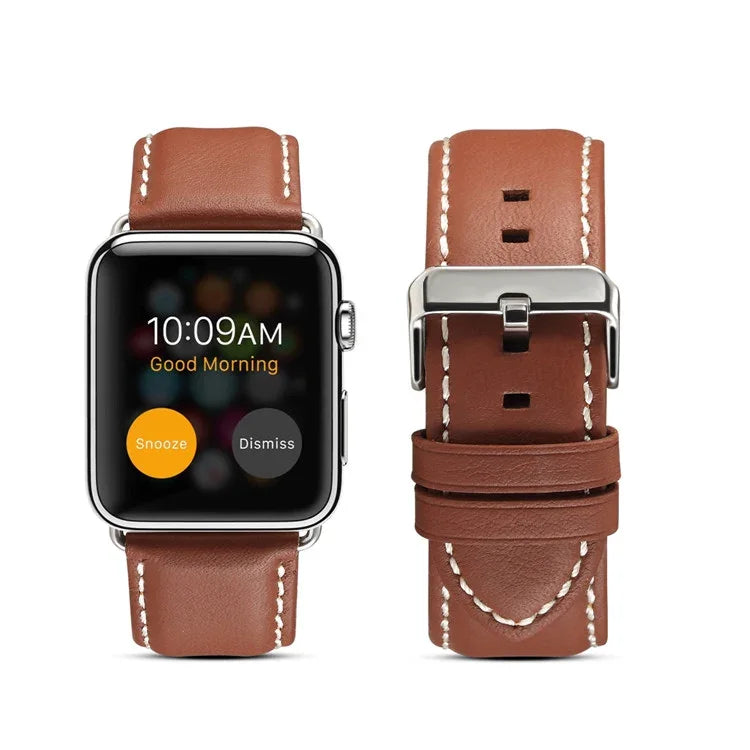 Bracelet de montre en cuir véritable, respectueux de l'environnement, pour Apple Watch Series, pour Apple Watch Series 5