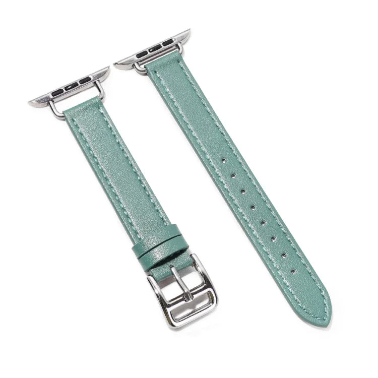 Bracelet de montre en cuir de vachette 14 mm pour Apple Watch Series, 7 41mm/6&SE&5&4 40mm/3&2&1 38mm, 7 45mm/6&SE&5&4 44mm/3&2&1 42mm