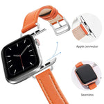 Bracelet de montre en cuir de vachette 14 mm pour Apple Watch Series, 7 41mm/6&SE&5&4 40mm/3&2&1 38mm, 7 45mm/6&SE&5&4 44mm/3&2&1 42mm