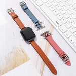 Bracelet de montre en cuir de vachette 14 mm pour Apple Watch Series, 7 41mm/6&SE&5&4 40mm/3&2&1 38mm, 7 45mm/6&SE&5&4 44mm/3&2&1 42mm