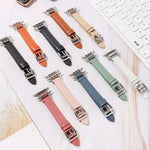 Bracelet de montre en cuir de vachette 14 mm pour Apple Watch Series, 7 41mm/6&SE&5&4 40mm/3&2&1 38mm, 7 45mm/6&SE&5&4 44mm/3&2&1 42mm