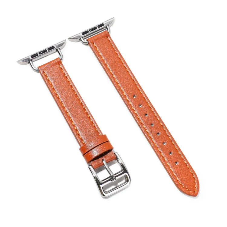 Bracelet de montre en cuir de vachette 14 mm pour Apple Watch Series, 7 41mm/6&SE&5&4 40mm/3&2&1 38mm, 7 45mm/6&SE&5&4 44mm/3&2&1 42mm