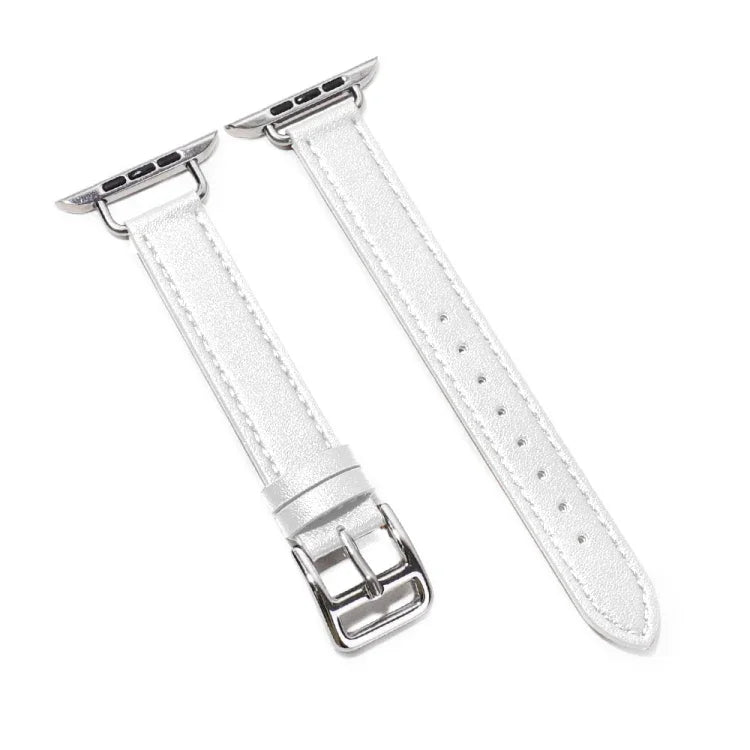 Bracelet de montre en cuir de vachette 14 mm pour Apple Watch Series, 7 41mm/6&SE&5&4 40mm/3&2&1 38mm, 7 45mm/6&SE&5&4 44mm/3&2&1 42mm