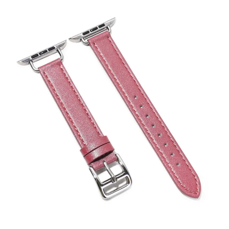 Bracelet de montre en cuir de vachette 14 mm pour Apple Watch Series, 7 41mm/6&SE&5&4 40mm/3&2&1 38mm, 7 45mm/6&SE&5&4 44mm/3&2&1 42mm