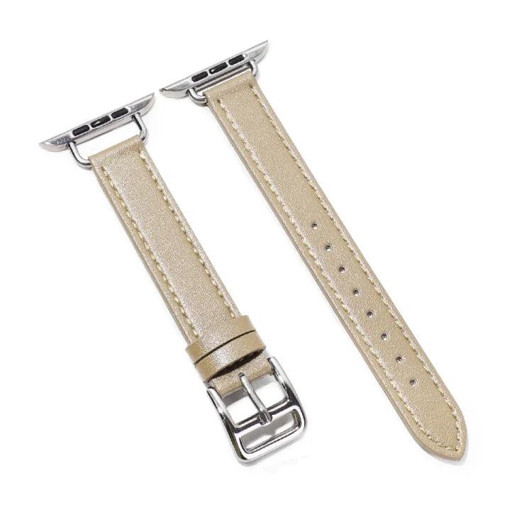 Bracelet de montre en cuir de vachette 14 mm pour Apple Watch Series, 7 41mm/6&SE&5&4 40mm/3&2&1 38mm, 7 45mm/6&SE&5&4 44mm/3&2&1 42mm
