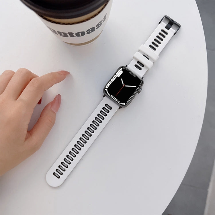 Bracelet en silicone pour Apple Watch Series, 7 41mm / 6&SE&5&4 40mm / 3&2&1 38mm, 7 45mm / 6&SE&5&4 44mm / 3&2&1 42mm