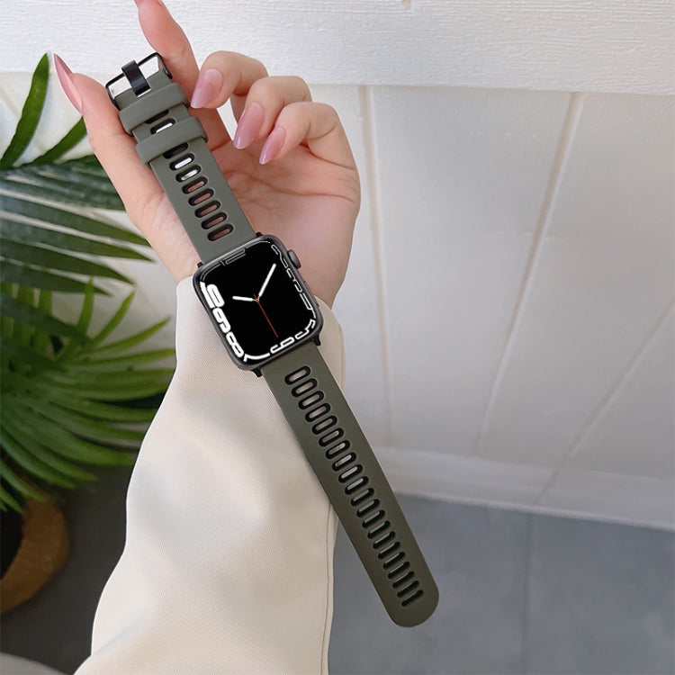 Bracelet en silicone pour Apple Watch Series, 7 41mm / 6&SE&5&4 40mm / 3&2&1 38mm, 7 45mm / 6&SE&5&4 44mm / 3&2&1 42mm