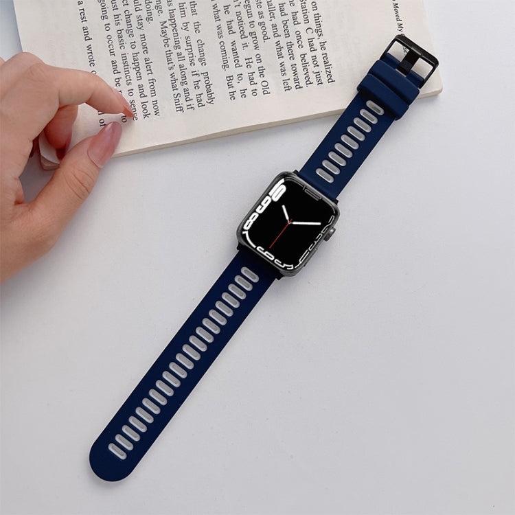 Bracelet en silicone pour Apple Watch Series, 7 41mm / 6&SE&5&4 40mm / 3&2&1 38mm, 7 45mm / 6&SE&5&4 44mm / 3&2&1 42mm