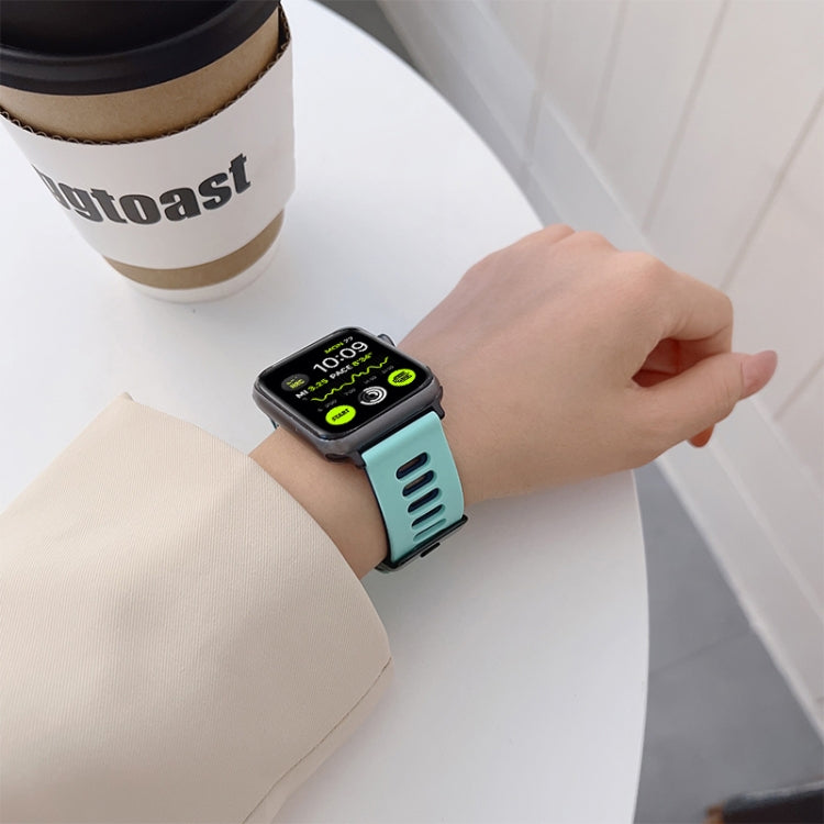 Bracelet en silicone pour Apple Watch Series, 7 41mm / 6&SE&5&4 40mm / 3&2&1 38mm, 7 45mm / 6&SE&5&4 44mm / 3&2&1 42mm