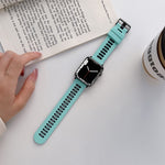 Bracelet en silicone pour Apple Watch Series, 7 41mm / 6&SE&5&4 40mm / 3&2&1 38mm, 7 45mm / 6&SE&5&4 44mm / 3&2&1 42mm