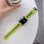 Bracelet en silicone pour Apple Watch Series, 7 41mm / 6&SE&5&4 40mm / 3&2&1 38mm, 7 45mm / 6&SE&5&4 44mm / 3&2&1 42mm