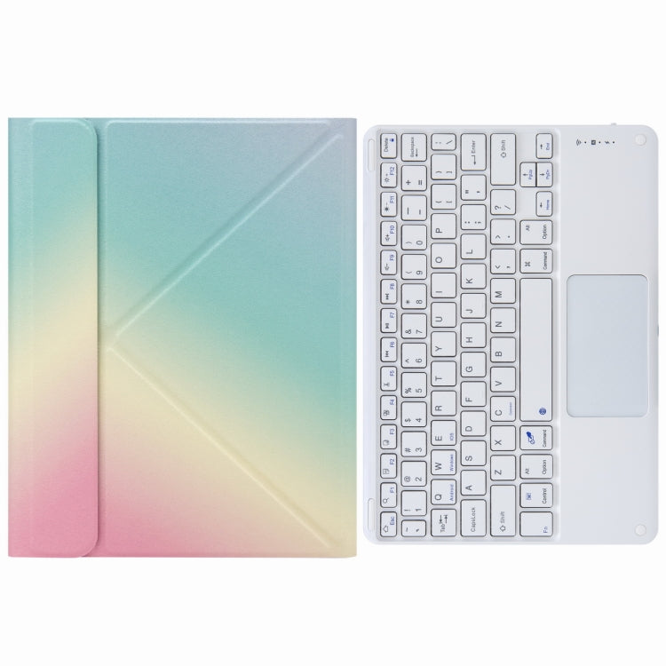 Étui en cuir avec clavier Bluetooth tactile H-102C et support arrière pliable en trois, pour iPad 10.2 2020 et 2019 / Pro 10.5 pouces