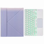 H-102CS Touch Backlight Bluetooth Keyboard Leather Case with Rear Three-fold Holder, For iPad 10.2 2020 & 2019 / Pro 10.5 inch